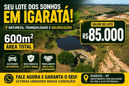Lote/Terreno à venda, 600m² no Centro, Igaratá