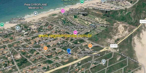Lote/Terreno à venda, 482m² no Porto das Dunas, Aquiraz