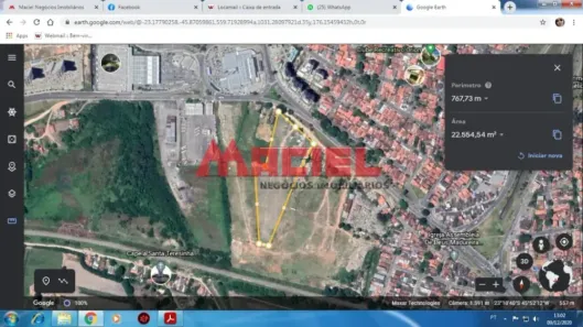 à venda, 22555m² no Vila Guarani, São José dos Campos