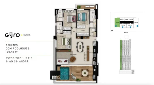 Apartamento com 3 Quartos à venda, 139m² no Setor Marista, Goiânia