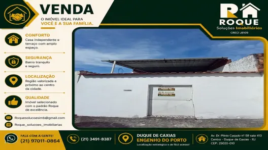 Casa com 1 Quarto à venda, 60m² no Engenho do Porto, Duque de Caxias