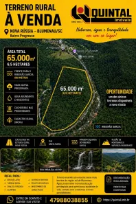 Lote/Terreno à venda, 65000m² no Progresso, Blumenau