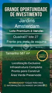 Lote/Terreno à venda, 587m² no Jardins Amsterdã, Goiânia