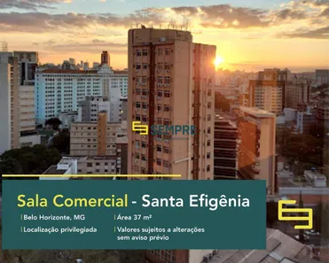 Sala Comercial à venda, 37m² no Santa Efigênia, Belo Horizonte