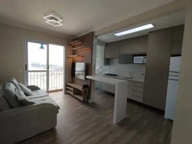 Apartamento com 2 Quartos para alugar, 48m² no Vila Mogilar, Mogi das Cruzes