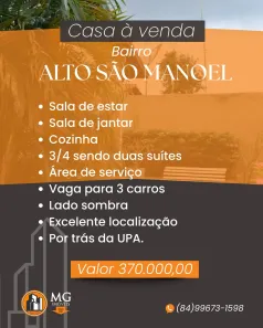 Casa com 3 Quartos à venda, 120m² no Alto de São Manoel, Mossoró