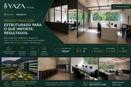 Sala Comercial para alugar, 136m² no Saco Grande, Florianópolis