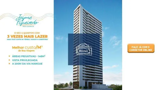 Apartamento com 4 Quartos à venda, 146m² no Boa Viagem, Recife
