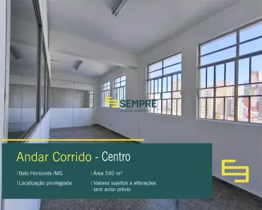 Sala Comercial para alugar, 384m² no Centro, Belo Horizonte