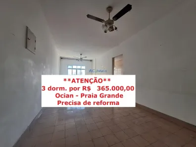 Apartamento com 3 Quartos à venda, 82m² no Ocian, Praia Grande