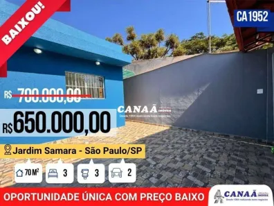 Casa com 2 Quartos à venda, 70m² no Jardim Samara, São Paulo