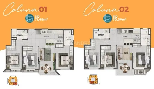 Apartamento com 2 Quartos à venda, 68m² no Praia de Itaparica, Vila Velha