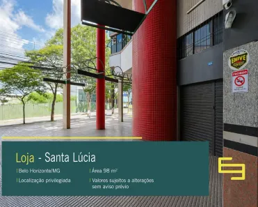 Ponto Comercial para alugar, 98m² no Santa Lúcia, Belo Horizonte