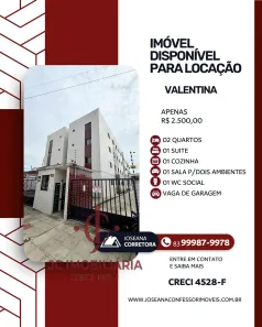 Apartamento com 2 Quartos para alugar, 50m² no Planalto Boa Esperança, João Pessoa