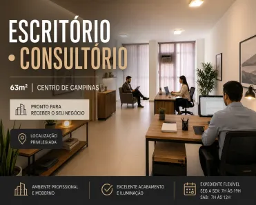 Sala Comercial à venda, 63m² no Centro, Campinas