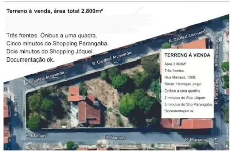 Lote/Terreno à venda, 2780m² no Dom Lustosa, Fortaleza
