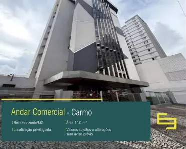 Sala Comercial para alugar, 110m² no Carmo, Belo Horizonte
