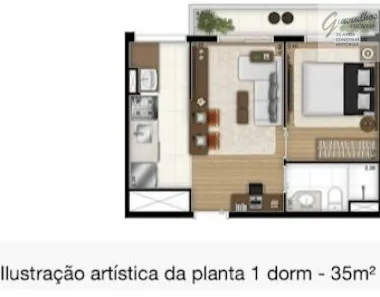 Apartamento com 1 Quarto à venda, 35m² no Aclimação, São Paulo