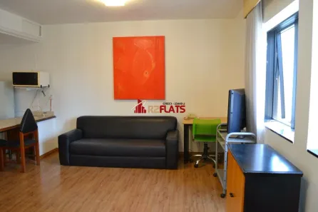 Flat com 1 Quarto para alugar, 33m² no Cidade Monções, São Paulo