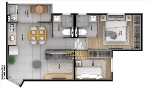 Apartamento com 2 Quartos à venda, 45m² no Vila Dom Pedro II, São Paulo