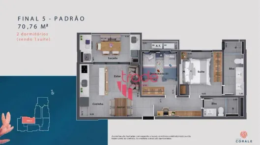 Apartamento com 2 Quartos à venda, 71m² no Nova Aliança, Ribeirão Preto