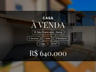 Casa com 3 Quartos à venda, 121m² no São Francisco, Serra