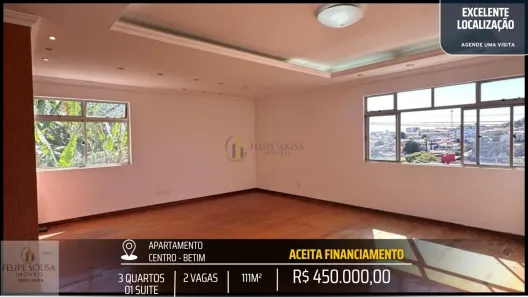 Apartamento com 3 Quartos à venda, 111m² no Centro, Betim