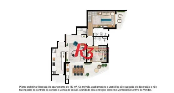 Apartamento com 2 Quartos à venda, 113m² no Ponta da Praia, Santos