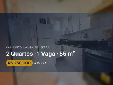 Apartamento com 2 Quartos à venda, 55m² no Conjunto Jacaraípe, Serra