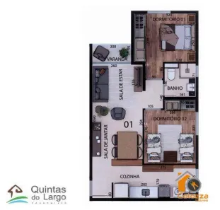 Apartamento com 2 Quartos à venda, 51m² no Residencial Nova Era, Valinhos
