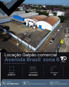 Galpão/Depósito/Armazém com 1 Quarto para alugar, 3070m² no Zona 06, Maringá