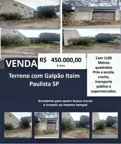 Lote/Terreno com 1 Quarto à venda, 1100m² no Jardim Indaiá, São Paulo