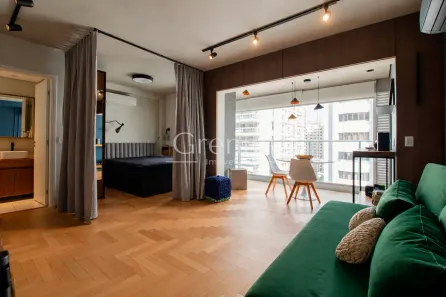 Apartamento com 1 Quarto para venda ou aluguel, 42m² no Indianópolis, São Paulo