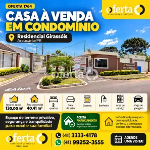 Casa com 2 Quartos à venda, 40m² no Capela Velha, Araucária