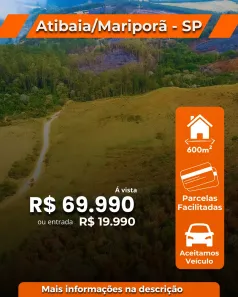 Lote/Terreno à venda, 600m² no Terra Preta (Terra Preta), Mairiporã