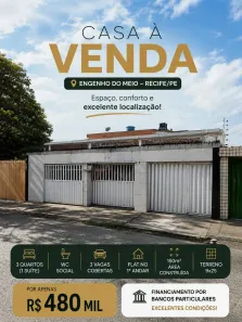 Casa com 3 Quartos à venda, 150m² no Engenho do Meio, Recife