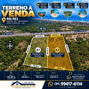 Lote/Terreno à venda, 153171m² no Praia de Tabatinga, Nísia Floresta
