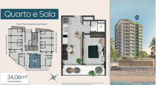 Apartamento com 2 Quartos à venda, 48m² no Piatã, Salvador