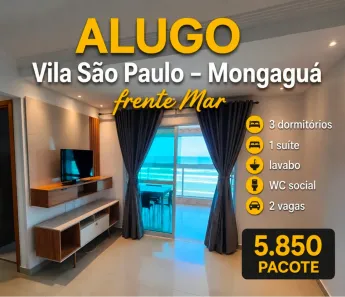 Apartamento com 3 Quartos para alugar, 106m² no Vila Sao Paulo, Mongaguá