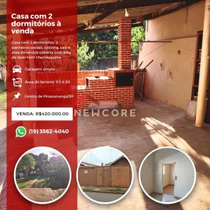 Casa com 2 Quartos à venda, 100m² no Centro, Pirassununga