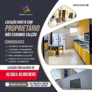 Kitnet com 1 Quarto para alugar, 12m² no Setor Sol Nascente, Goiânia