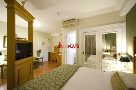 Flat com 1 Quarto para alugar, 30m² no Indianópolis, São Paulo