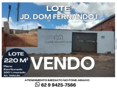 Lote/Terreno à venda, 220m² no Jardim Dom Fernando I, Goiânia