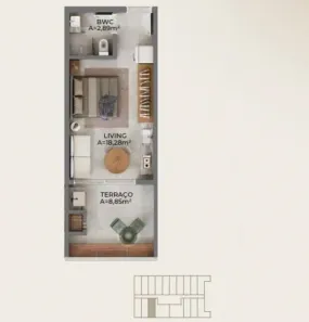 Apartamento com 1 Quarto à venda, 35m² no Barra da Lagoa, Florianópolis