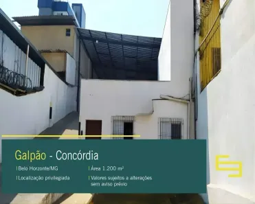 Galpão/Depósito/Armazém para alugar, 400m² no Concórdia, Belo Horizonte