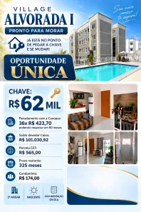 Apartamento com 2 Quartos à venda, 44m² no Cruzeiro de Santa Bárbara, São Luís