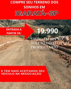 Lote/Terreno à venda, 600m² no Centro, Igaratá