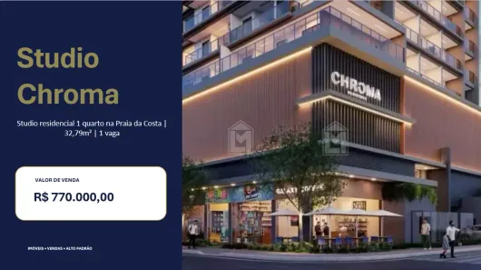 Flat com 1 Quarto à venda, 33m² no Praia da Costa, Vila Velha