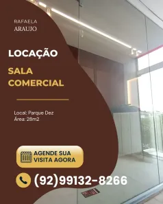 Sala Comercial para alugar, 28m² no Parque 10 de Novembro, Manaus
