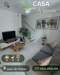 Casa de Condomínio com 2 Quartos à venda, 83m² no Vila Praiana, Lauro de Freitas